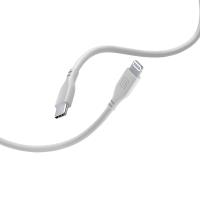 Cellularline Soft Cable - Kabel USB-C do Lightning certyfikat MFi 1.2 m (szary) Cellularline Soft Cable - Kabel USB-C do Lightning certyfikat MFi 1.2 m (szary)
