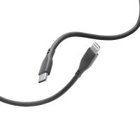 Cellularline Soft Cable - Kabel USB-C do Lightning certyfikat MFi 1.2 m (czarny) Cellularline Soft Cable - Kabel USB-C do Lightning certyfikat MFi 1.2 m (czarny)