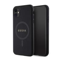 Guess Saffiano MagSafe - Etui iPhone 11 (czarny)