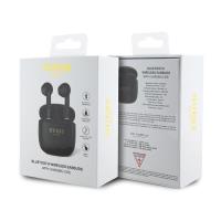 Guess True Wireless Script Logo BT5.3 - Słuchawki TWS + etui ładujące (czarny)