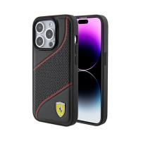 Ferrari Perforated Waves Metal Logo - Etui iPhone 15 Pro (czarny) Ferrari Perforated Waves Metal Logo - Etui iPhone 15 Pro (czarny)
