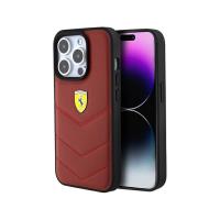 Ferrari Quilted Metal Logo - Etui iPhone 15 Pro (czerwony) Ferrari Quilted Metal Logo - Etui iPhone 15 Pro (czerwony)