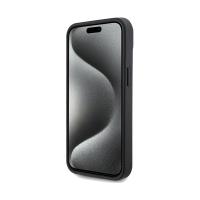 Ferrari Perforated Waves Metal Logo - Etui iPhone 15 (czarny)