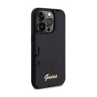 Guess Sequin Script Metal - Etui iPhone 13 Pro (czarny)