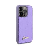 Guess Sequin Script Metal - Etui iPhone 14 Pro Max (fioletowy)