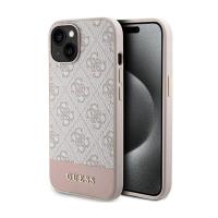 Guess 4G Bottom Stripe Collection - Etui iPhone 15 (różowy) Guess 4G Bottom Stripe Collection - Etui iPhone 15 (różowy)