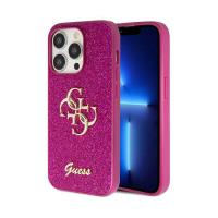 Guess Glitter Script Big 4G - Etui iPhone 15 Pro Max (fioletowy) Guess Glitter Script Big 4G - Etui iPhone 15 Pro Max (fioletowy)