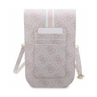 Guess 4G Stripes - Torebka crossbody na telefon (różowy)