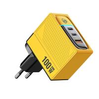 WEKOME WP-U155 Tint Series - Ładowarka sieciowa 2x USB-C & USB-A Super Fast Charger GaN 100W (Żółty) WEKOME WP-U155 Tint Series - Ładowarka sieciowa 2x USB-C & USB-A Super Fast Charger GaN 100W (Żółty)