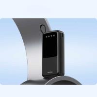 WEKOME WP-10 Pop Digital Series - Power bank 20000 mAh z wbudowanym kablem USB-C / Lightning / Micro USB / USB-A (Czarny)