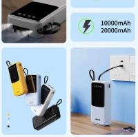 WEKOME WP-10 Pop Digital Series - Power bank 20000 mAh z wbudowanym kablem USB-C / Lightning / Micro USB / USB-A (Czarny)