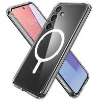 Spigen Crystal Hybrid OneTap Ring MagSafe - Etui do Samsung Galaxy S24 (Biały)