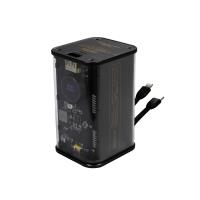 WEKOME WP-347 Vanguard Series - Power bank 20000 mAh Super Fast Charging z wbudowanym kablem USB-C PD 20W & Lightning + USB-A QC3.0 22.5W (Czarny)