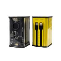WEKOME WP-347 Vanguard Series - Power bank 20000 mAh Super Fast Charging z wbudowanym kablem USB-C PD 20W & Lightning + USB-A QC3.0 22.5W (Czarny)