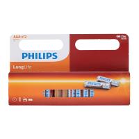 Philips LongLife - Zestaw baterii cynkowych AAA / R03 1.5V 12 szt. Philips LongLife - Zestaw baterii cynkowych AAA / R03 1.5V 12 szt.