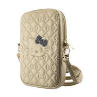 Hello Kitty Quilted Bows Strap - Torebka crossbody na telefon (złoty) Hello Kitty Quilted Bows Strap - Torebka crossbody na telefon (złoty)