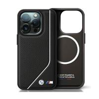 BMW Perforated Twisted Line MagSafe - Etui iPhone 15 (czarny) BMW Perforated Twisted Line MagSafe - Etui iPhone 15 (czarny)