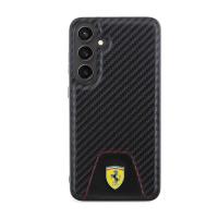 Ferrari Carbon Stitched Bottom - Etui Samsung Galaxy S24+ (czarny)