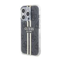 Guess IML 4G Gold Stripe - Etui iPhone 15 Pro (czarny)