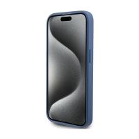 Guess 4G Bottom Stripe Metal Logo Collection - Etui iPhone 15 Pro Max (niebieski)