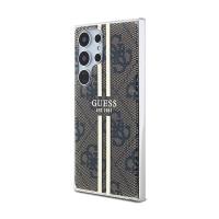 Guess IML 4G Gold Stripe - Etui Samsung Galaxy S24 Ultra (brązowy)