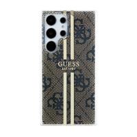 Guess IML 4G Gold Stripe - Etui Samsung Galaxy S24 Ultra (brązowy)