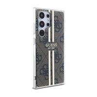 Guess IML 4G Gold Stripe - Etui Samsung Galaxy S24 Ultra (brązowy)