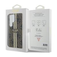 Guess IML 4G Gold Stripe - Etui Samsung Galaxy S24 Ultra (brązowy)