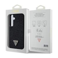 Guess Rhinestone Triangle - Etui Samsung Galaxy S24+ (czarny)