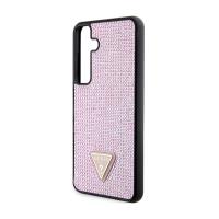 Guess Rhinestone Triangle - Etui Samsung Galaxy S24+ (różowy)