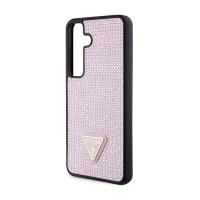 Guess Rhinestone Triangle - Etui Samsung Galaxy S24 (różowy)