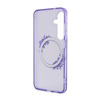 Guess IML Flowers Wreath MagSafe - Etui Samsung Galaxy S24 (fioletowy)