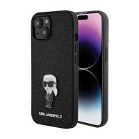 Karl Lagerfeld Fixed Glitter Ikonik Logo Metal Pin - Etui iPhone 15 / 14 / 13 (czarny) Karl Lagerfeld Fixed Glitter Ikonik Logo Metal Pin - Etui iPhone 15 / 14 / 13 (czarny)