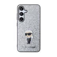 Karl Lagerfeld Fixed Glitter Ikonik Logo Metal Pin - Etui Samsung Galaxy S24 (srebrny)