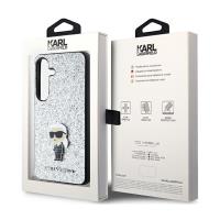 Karl Lagerfeld Fixed Glitter Ikonik Logo Metal Pin - Etui Samsung Galaxy S24 (srebrny)