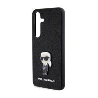 Karl Lagerfeld Fixed Glitter Ikonik Logo Metal Pin - Etui Samsung Galaxy S24 (czarny)