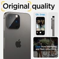 Spigen Optik.TR Camera Lens Protector 2-Pack - Szkło ochronne na obiektyw do iPhone 16 Pro / 16 Pro Max / 15 Pro / 15 Pro Max / 14 Pro / 14 Pro Max (Black)