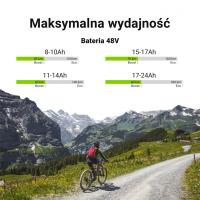 Green Cell - Bateria do roweru elektrycznego E-Bike z ładowarką 48V 20Ah 960Wh Li-Ion RCA