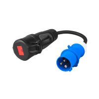 Green Cell - Przejściówka Adapter Siłowy Niebieski CEE 16A 230V 3P do Czerwonego CEE 16A 400V 5P Green Cell - Przejściówka Adapter Siłowy Niebieski CEE 16A 230V 3P do Czerwonego CEE 16A 400V 5P
