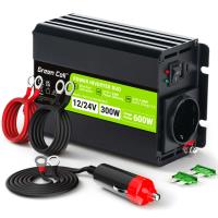 Green Cell - Przetwornica napięcia Inwerter DUO 12V/24V na 230V 300W/600W Modyfikowana sinusoida Green Cell - Przetwornica napięcia Inwerter DUO 12V/24V na 230V 300W/600W Modyfikowana sinusoida