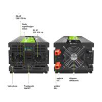 Green Cell - Przetwornica napięcia PowerInverter z wyświetlaczem LCD 48V na 230V 5000W/10000W Czysta sinusoida