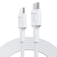 Green Cell PowerStream - Kabel Przewód USB-C - USB-C 200 cm Power Delivery 60W, QC 3.0 (biały) Green Cell PowerStream - Kabel Przewód USB-C - USB-C 200 cm Power Delivery 60W, QC 3.0 (biały)