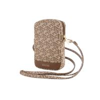 Guess Zip GCube Bottom Stripe - Torebka na telefon (brązowy)