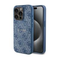 Guess 4G Collection Leather Metal Logo MagSafe - Etui iPhone 14 Pro (niebieski) Guess 4G Collection Leather Metal Logo MagSafe - Etui iPhone 14 Pro (niebieski)