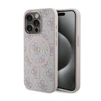 Guess 4G Collection Leather Metal Logo MagSafe - Etui iPhone 14 Pro (różowy) Guess 4G Collection Leather Metal Logo MagSafe - Etui iPhone 14 Pro (różowy)