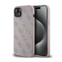 Guess 4G Collection Leather Metal Logo MagSafe - Etui iPhone 15 Plus / 14 Plus (różowy) Guess 4G Collection Leather Metal Logo MagSafe - Etui iPhone 15 Plus / 14 Plus (różowy)