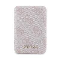 Guess Bundle Pack MagSafe 4G Metal Gold Logo - Zestaw etui + Power Bank 5000mAh MagSafe iPhone 15 Pro Max (różowy)