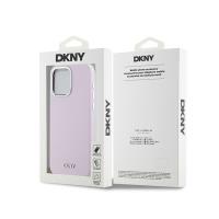 DKNY Liquid Silicone Small Metal Logo MagSafe - Etui iPhone 14 Pro Max (różowy)