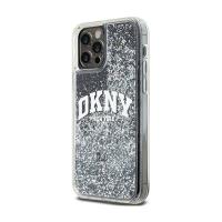 DKNY Liquid Glitter Big Logo - Etui iPhone 12 / iPhone 12 Pro (czarny)