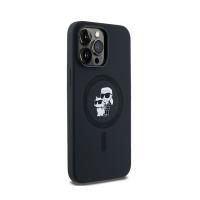 Karl Lagerfeld Silicone Karl & Choupette MagSafe - Etui iPhone 14 Pro (czarny)
